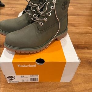 Timberland Olive Lace-Up Boots